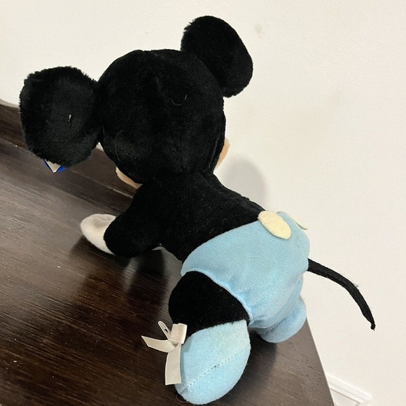 Vintage 1984 Disney Land World Mickey Mouse Crawling Baby Stuffed Plush w OG TAG - Picture 5 of 15